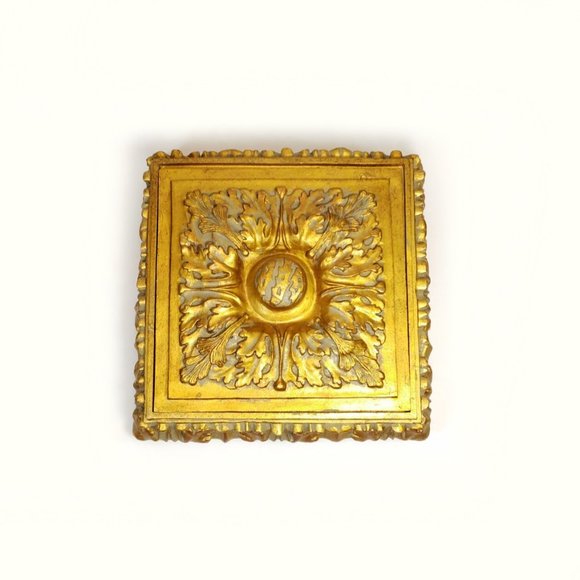 Gold Ornate Jewelry Trinket Box with Lid by World Bazaars - Picture 5 of 9